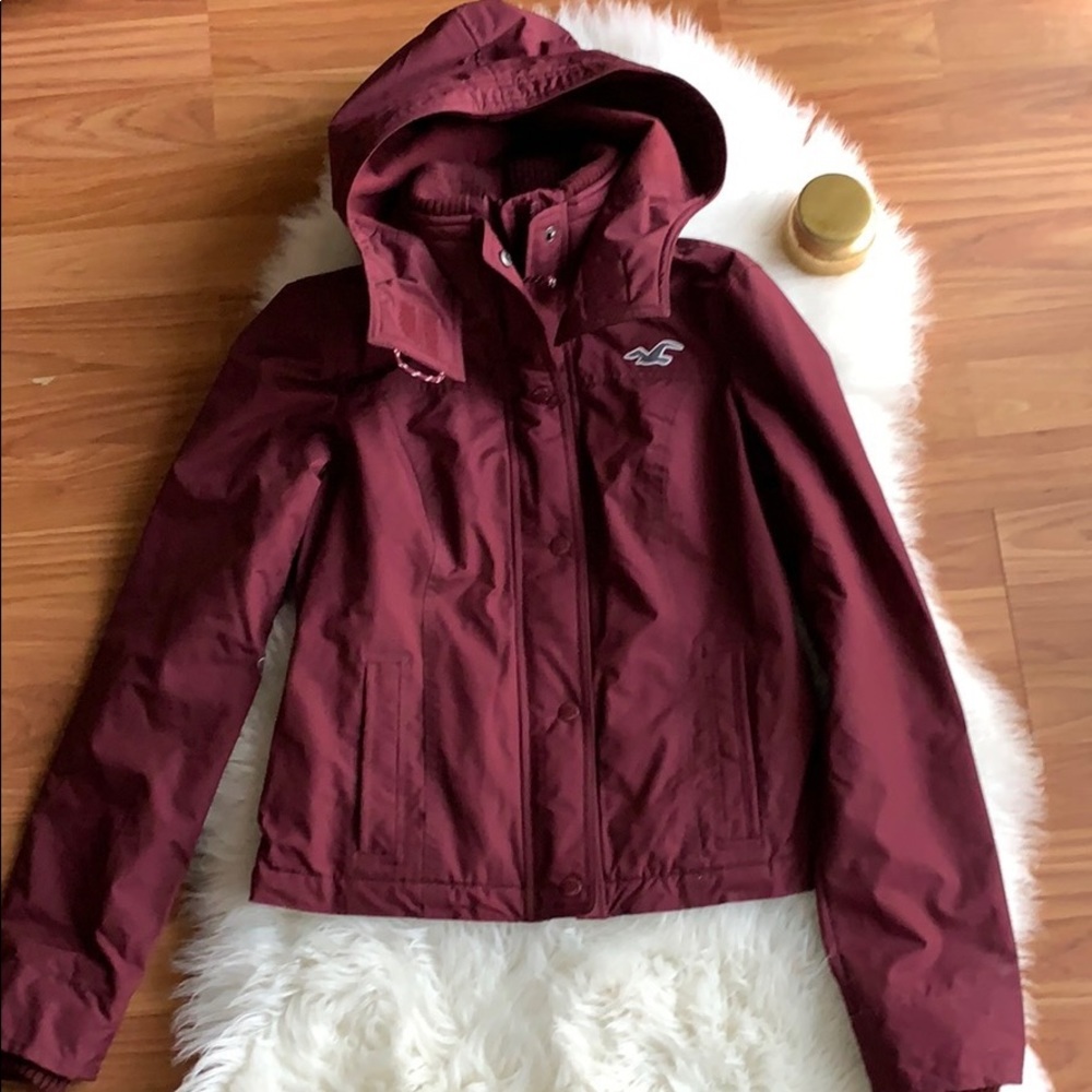 Hollister Maroon Hooded Jacket